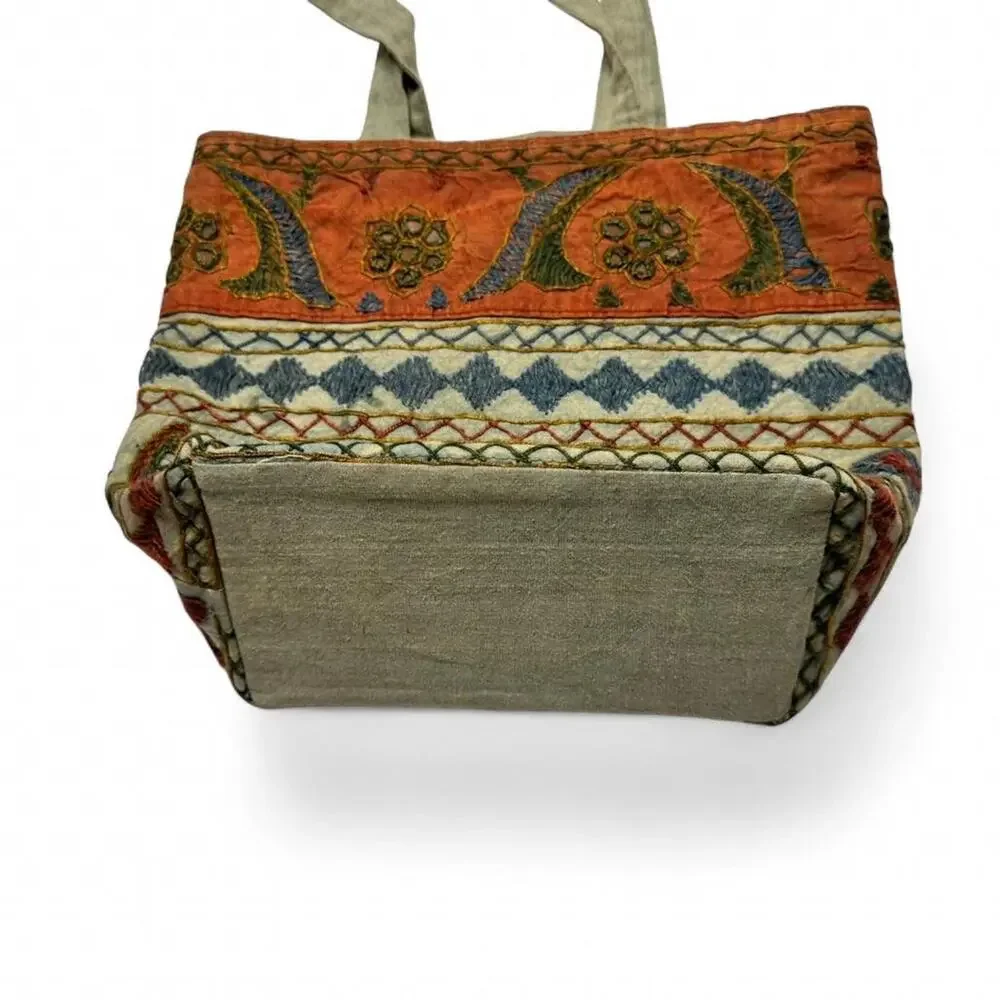 Hand Embroidered Vintage  Tote - Purse Bag  Featuring Traditional Kitchener